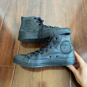 Women’s Converse Black Chucks All Leather